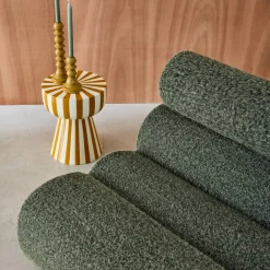 Stoffen fauteuils effect alpaca 1 zitplaats (set van 3)
