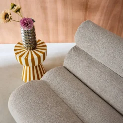 Stoffen fauteuils getextureerde bouclé 1 zitplaats (set van 3)