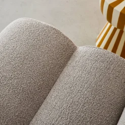 Stoffen fauteuils getextureerde bouclé 1 zitplaats (set van 3)