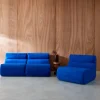 Stoffen fauteuils 1 zitplaats (set van 3)