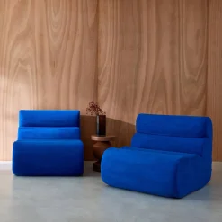 Stoffen fauteuils 1 zitplaats (set van 2)