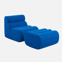 Stoffen fauteuil 1 zitplaats met voetenbankje