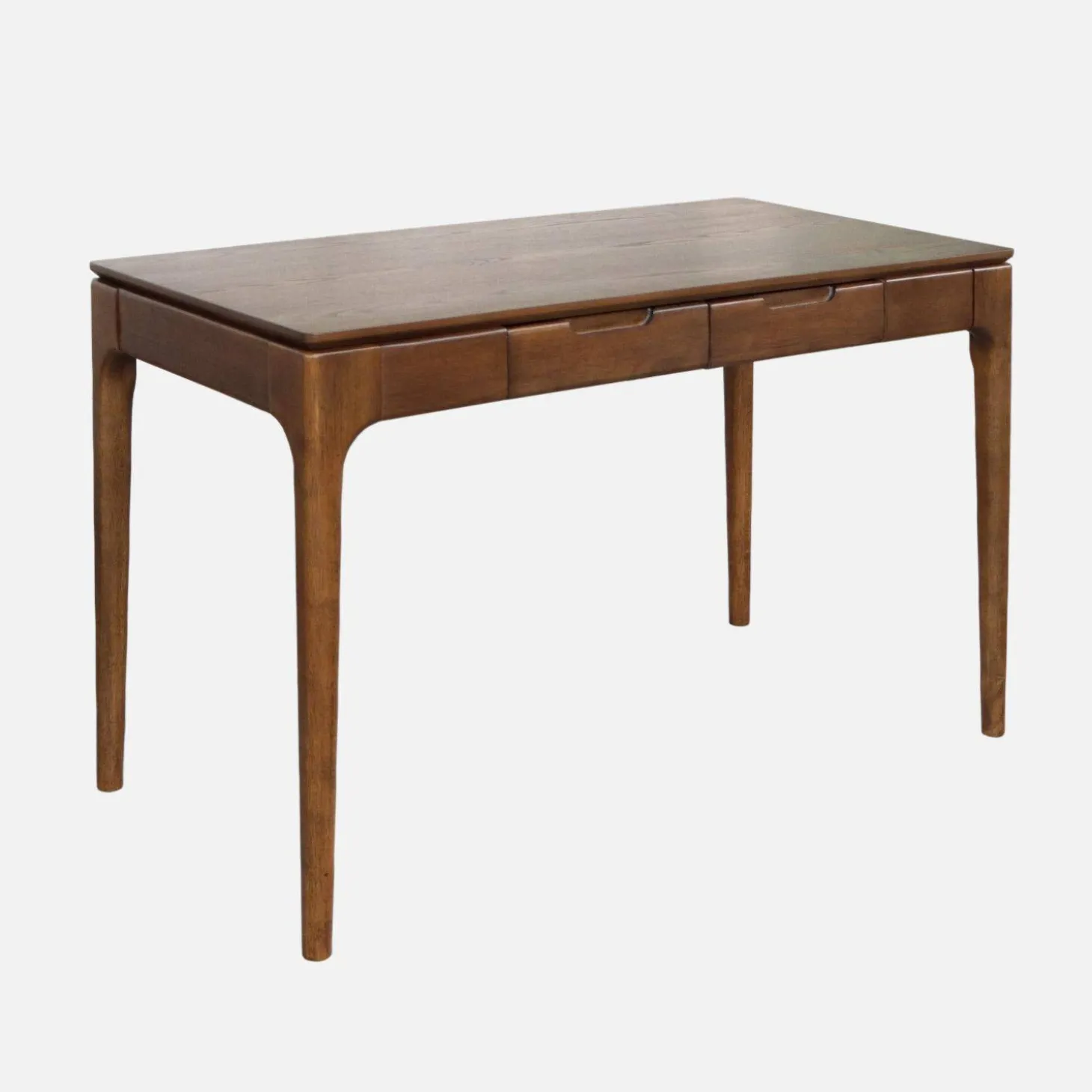 Tafel/bureau rubberhout essenfineer 2 laden