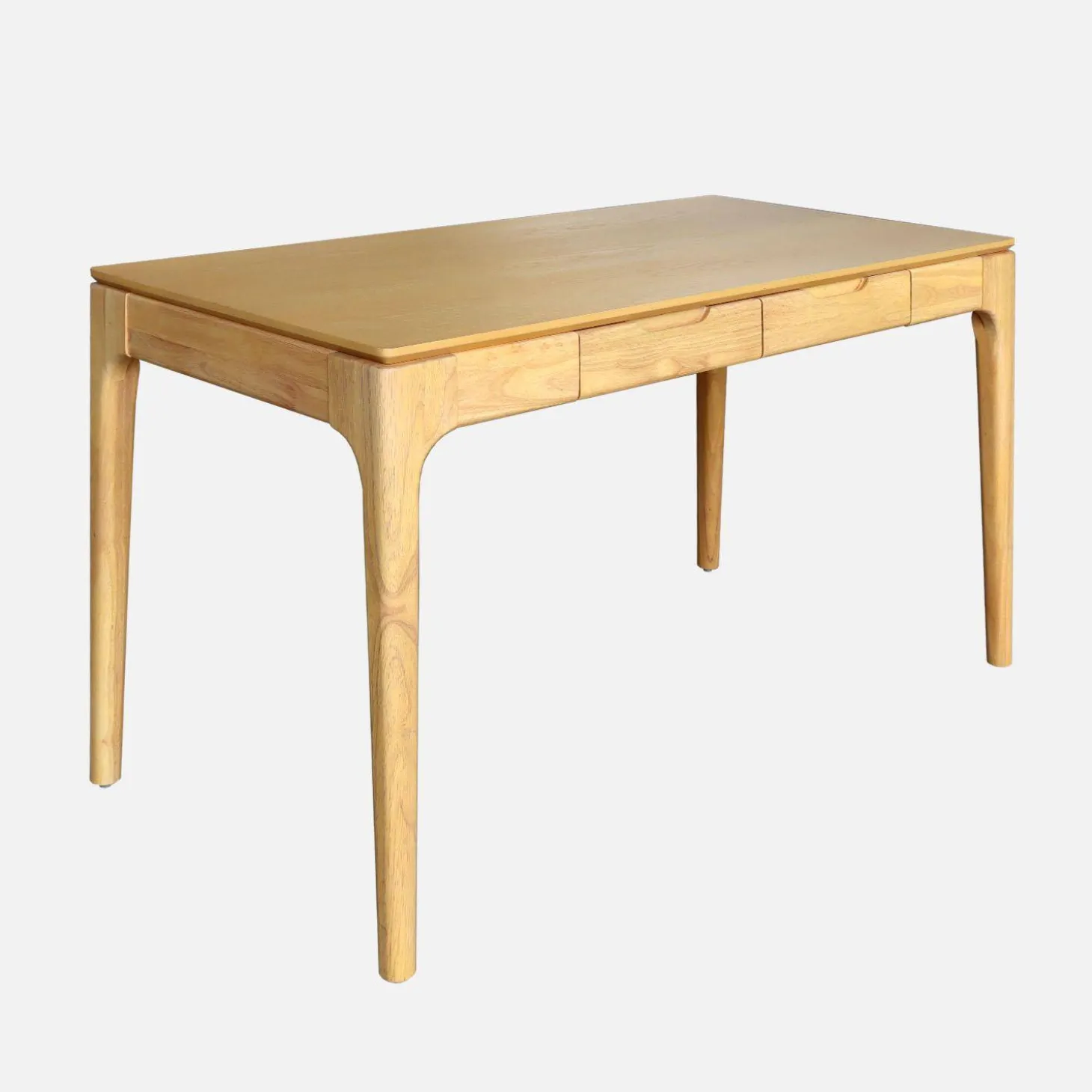 Tafel/bureau rubberhout essenfineer 2 laden