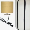 Tafellamp interieur keramiek, lampenkap rotan effect H 41cm