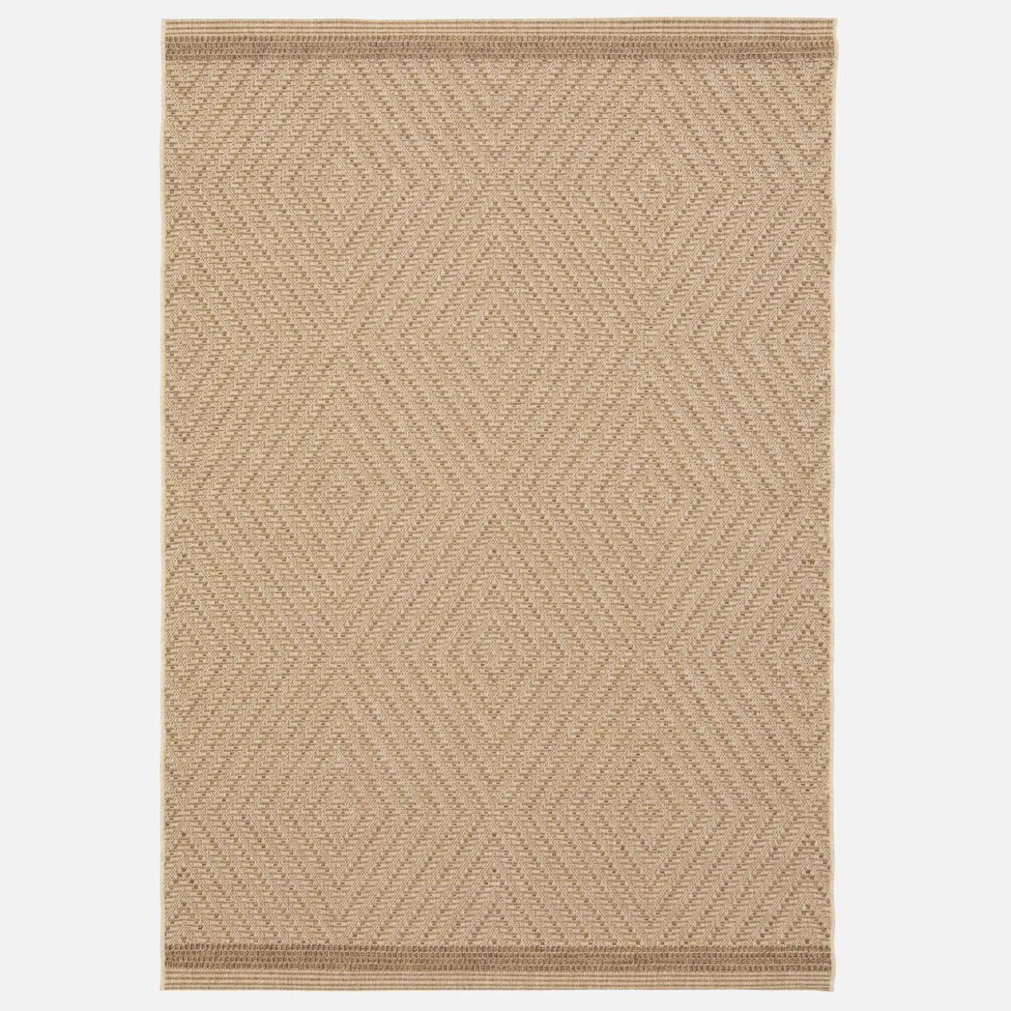Tapijt voor binnen/buiten met jute-effect naturel