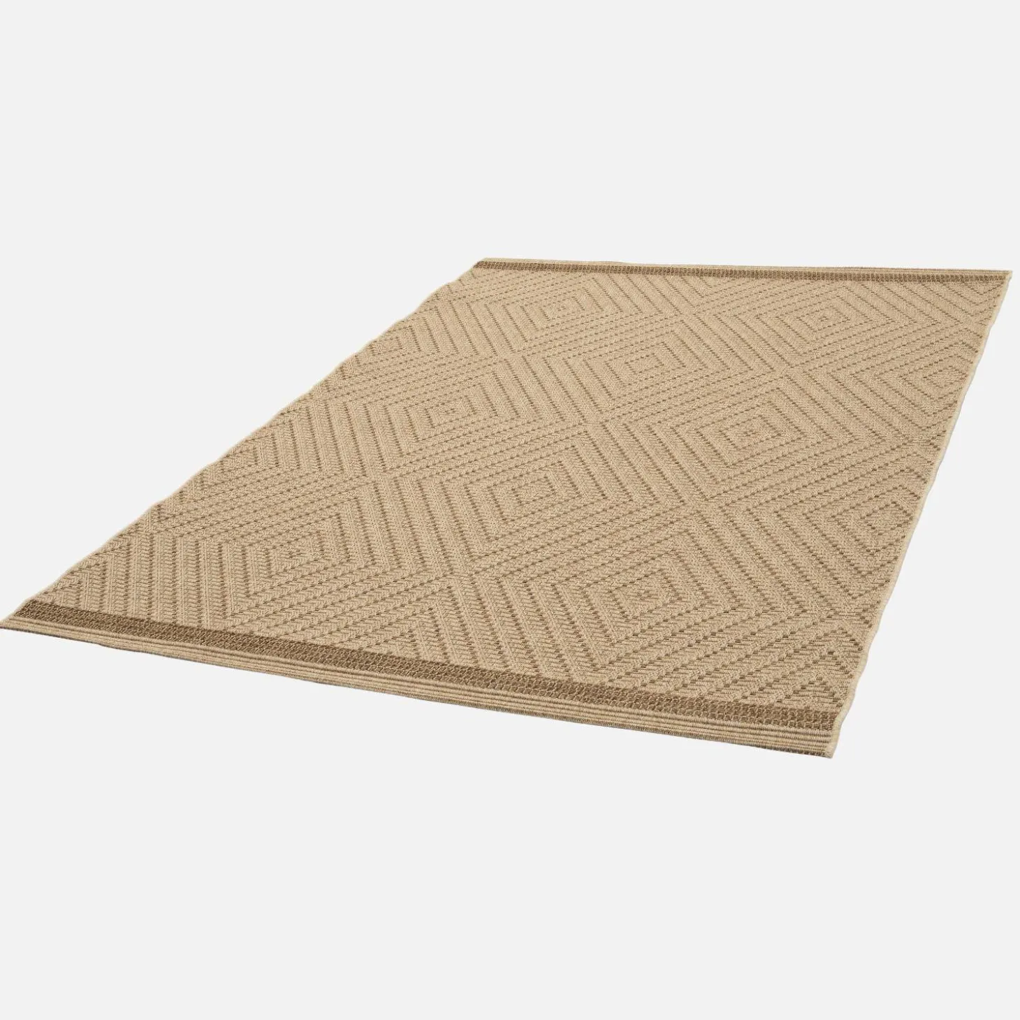 Tapijt voor binnen/buiten met jute-effect naturel