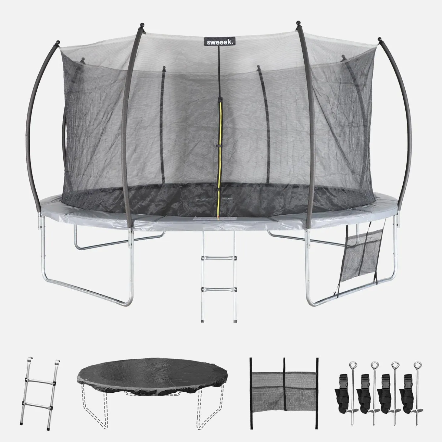 Trampoline 430cm met binnennet en accessoirepakket