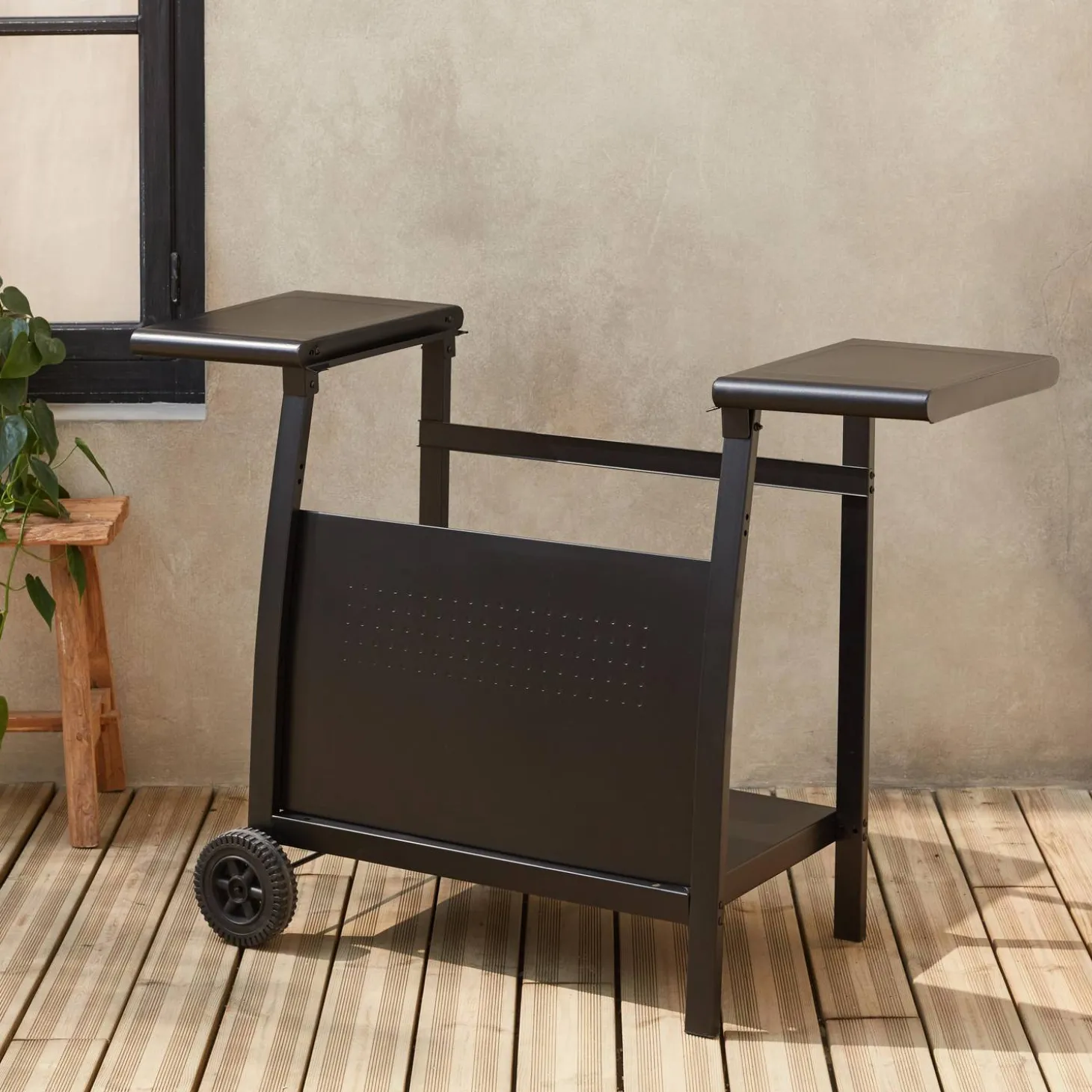 Trolley voor bakplaat, 3 branders