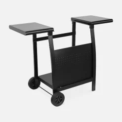 Trolley voor bakplaat, 2 branders