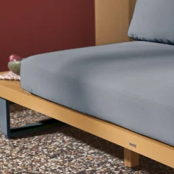 Tuinbank van acaciahout en aluminium voor 2 personen