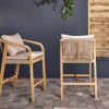 Tuinmeubelset van acaciahout en touw (set van 2)