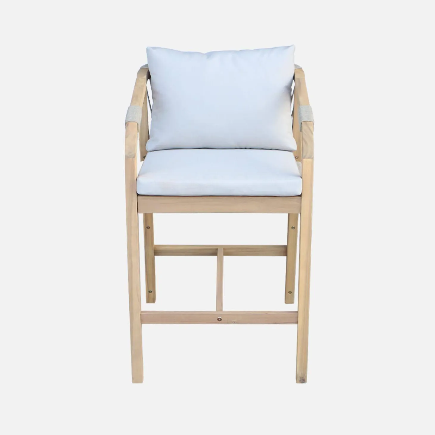 Tuinmeubelset van acaciahout en touw (set van 2)