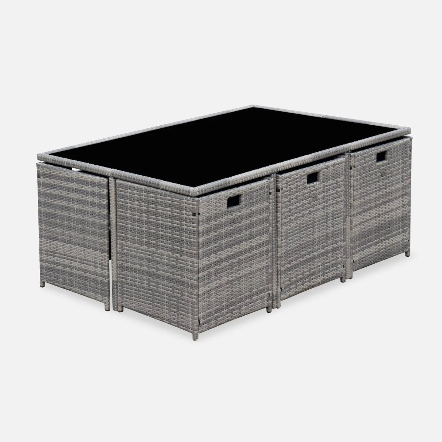 Tuinmeubelset van wicker, 6-10 zitplaatsen