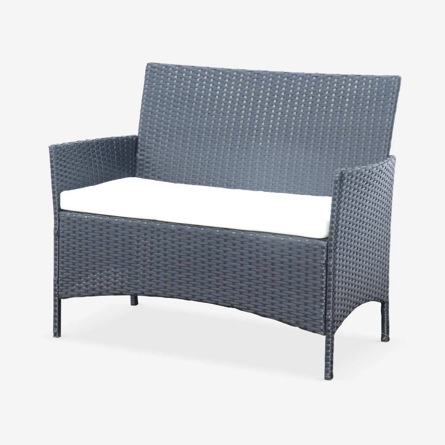Tuinmeubelset van wicker, 4-zits