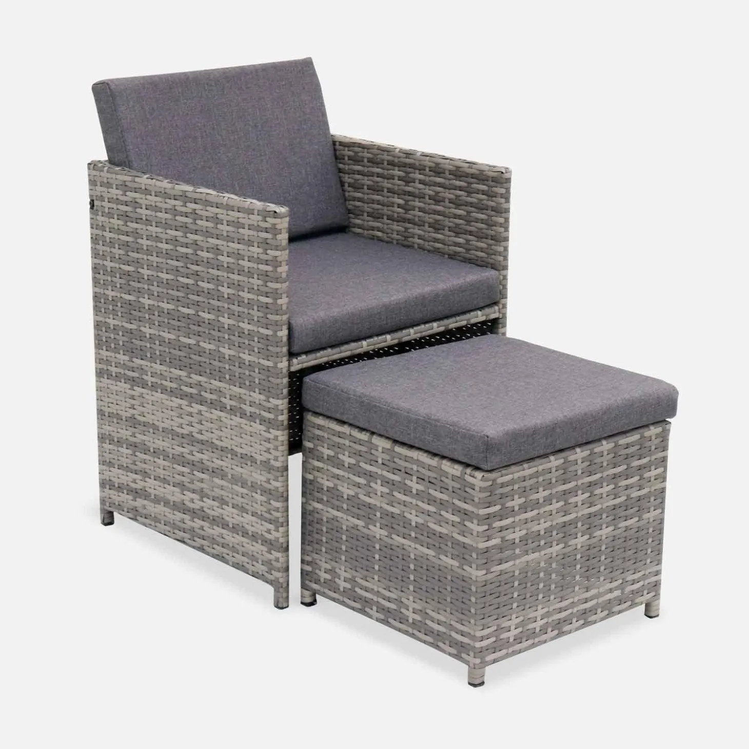 Tuinmeubelset van wicker, 4-8 zitplaatsen