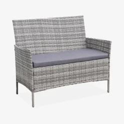 Tuinmeubelset van wicker, 4-zits