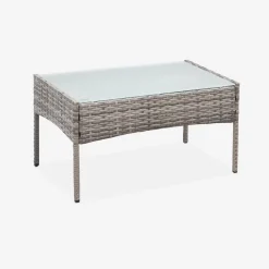 Tuinmeubelset van wicker, 4-zits