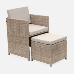 Tuinmeubelset van wicker, 4-8 zitplaatsen