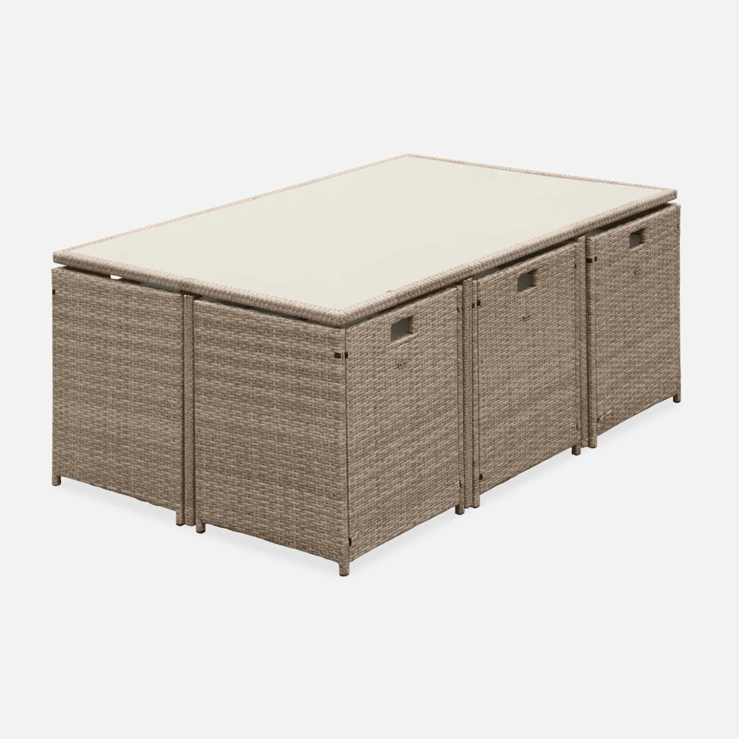 Tuinmeubelset van wicker, 6-10 zitplaatsen