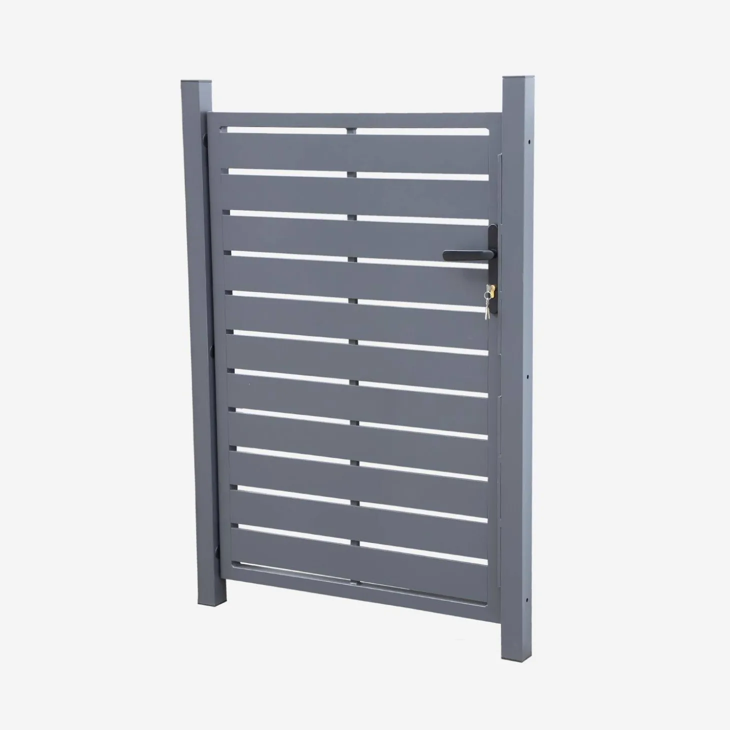Tuinpoort van aluminium met slot en handvat