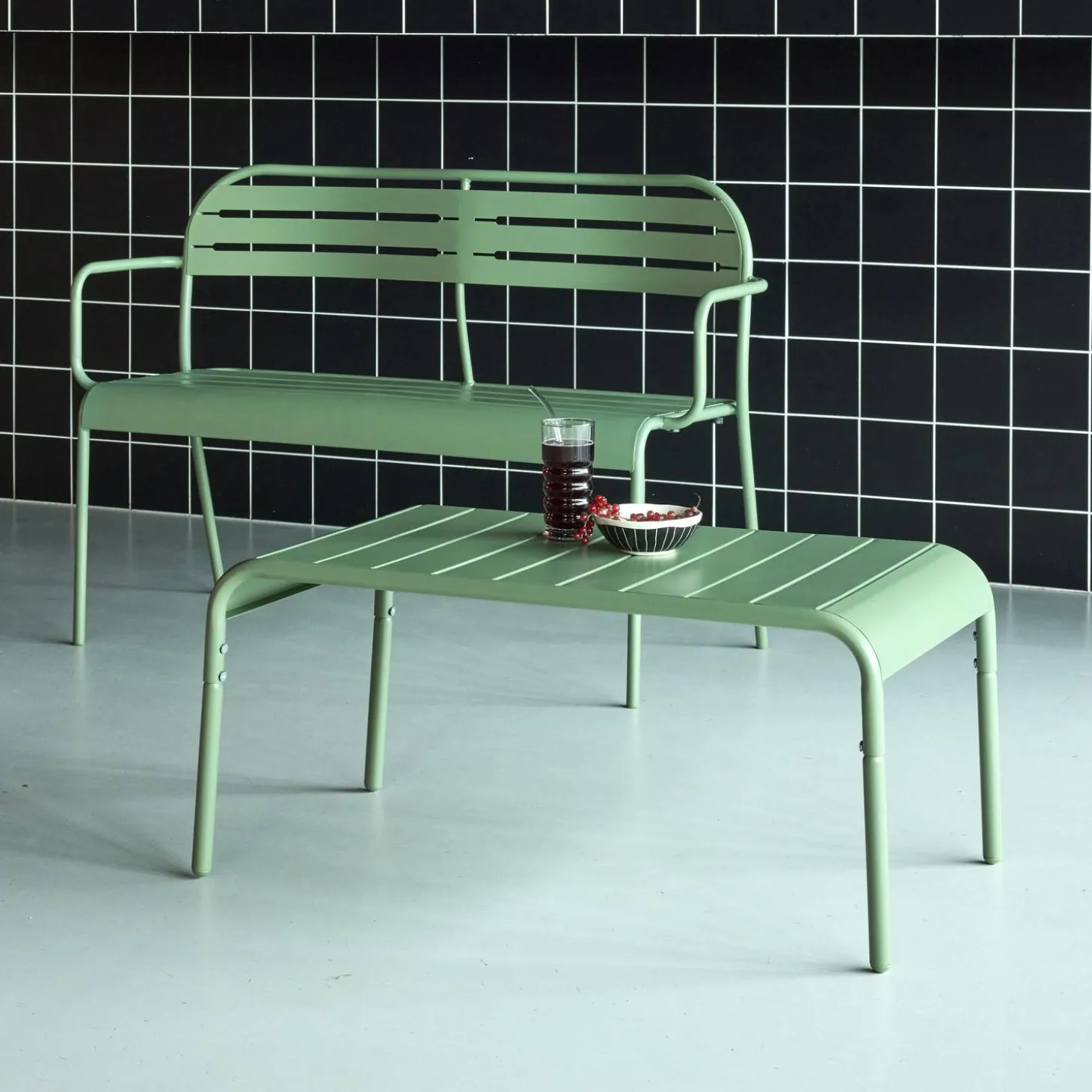 Tuinsalontafel metaal rechthoekig