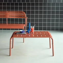 Tuinsalontafel metaal rechthoekig