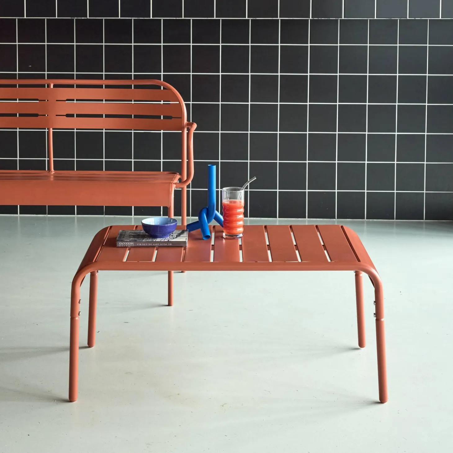 Tuinsalontafel metaal rechthoekig