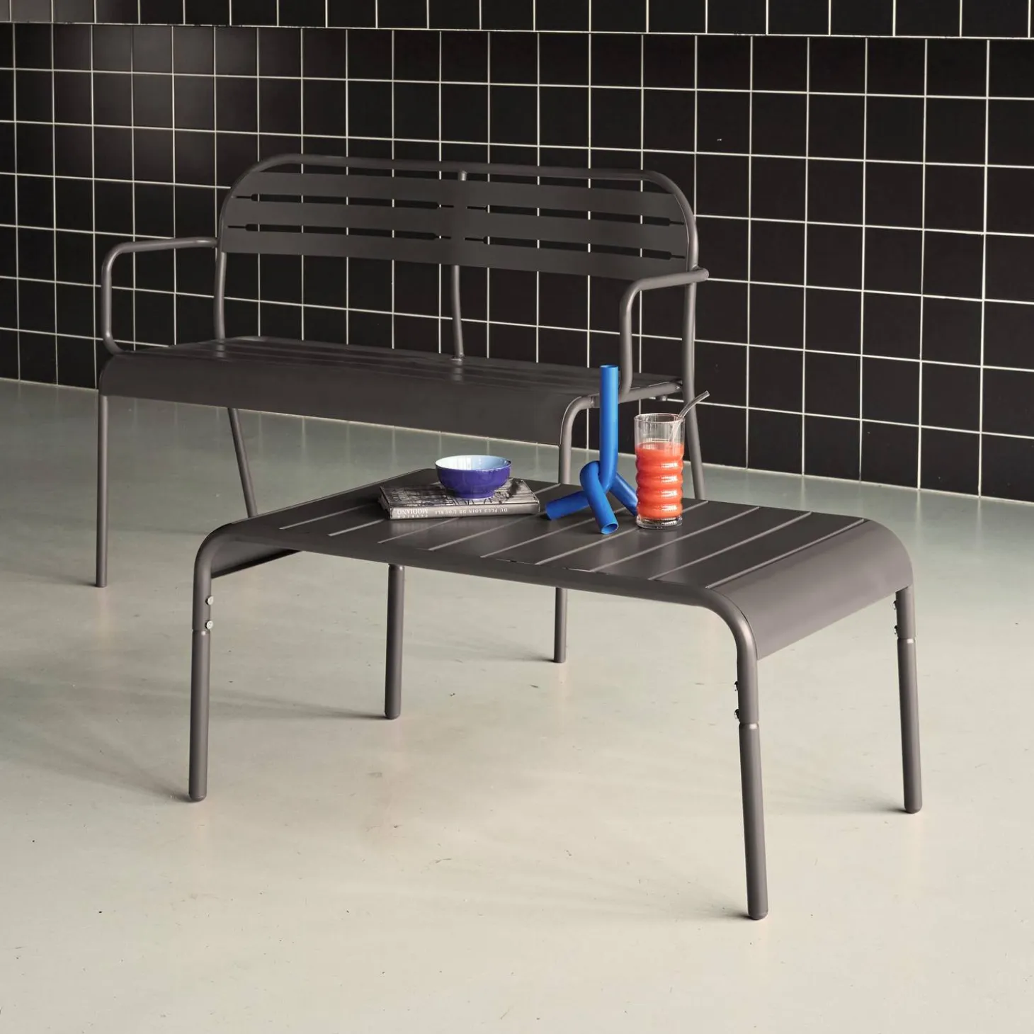 Tuinsalontafel metaal rechthoekig