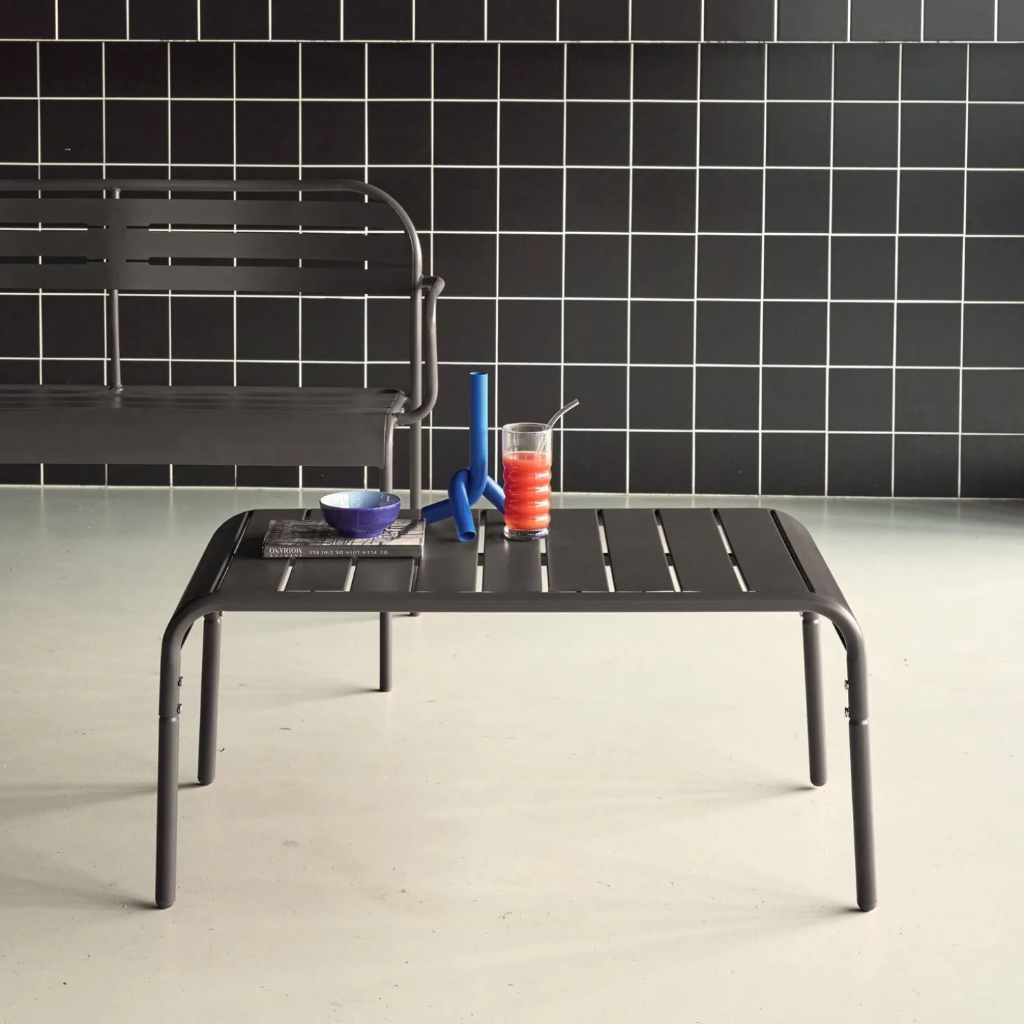 Tuinsalontafel metaal rechthoekig