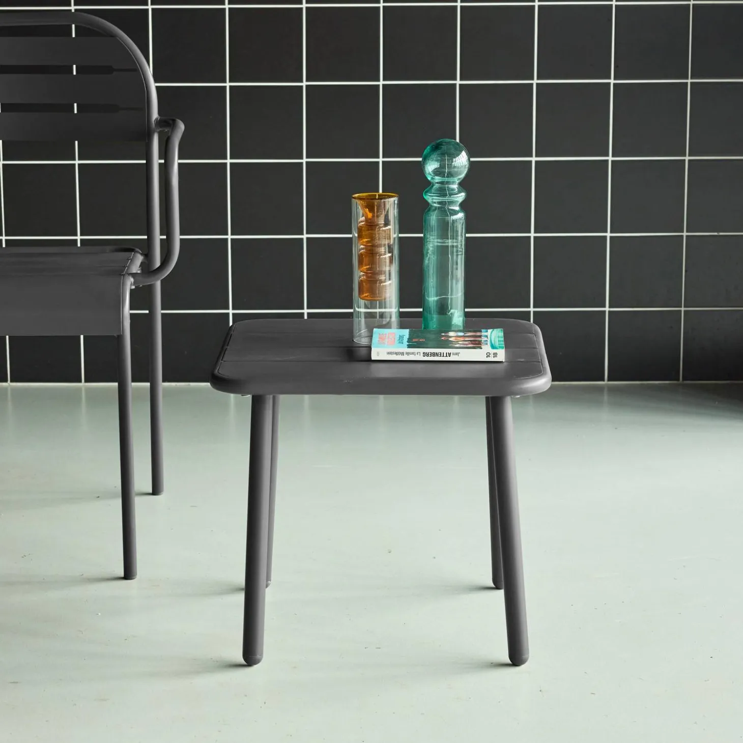 Tuinsalontafel metaal vierkant
