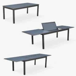 Tuinset 8 plaatsen uitschuifbaar