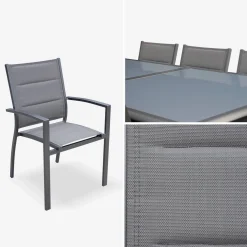 Tuinset 8 plaatsen uitschuifbaar