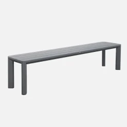 Tuinset van aluminium met 2 banken, 8 plaatsen