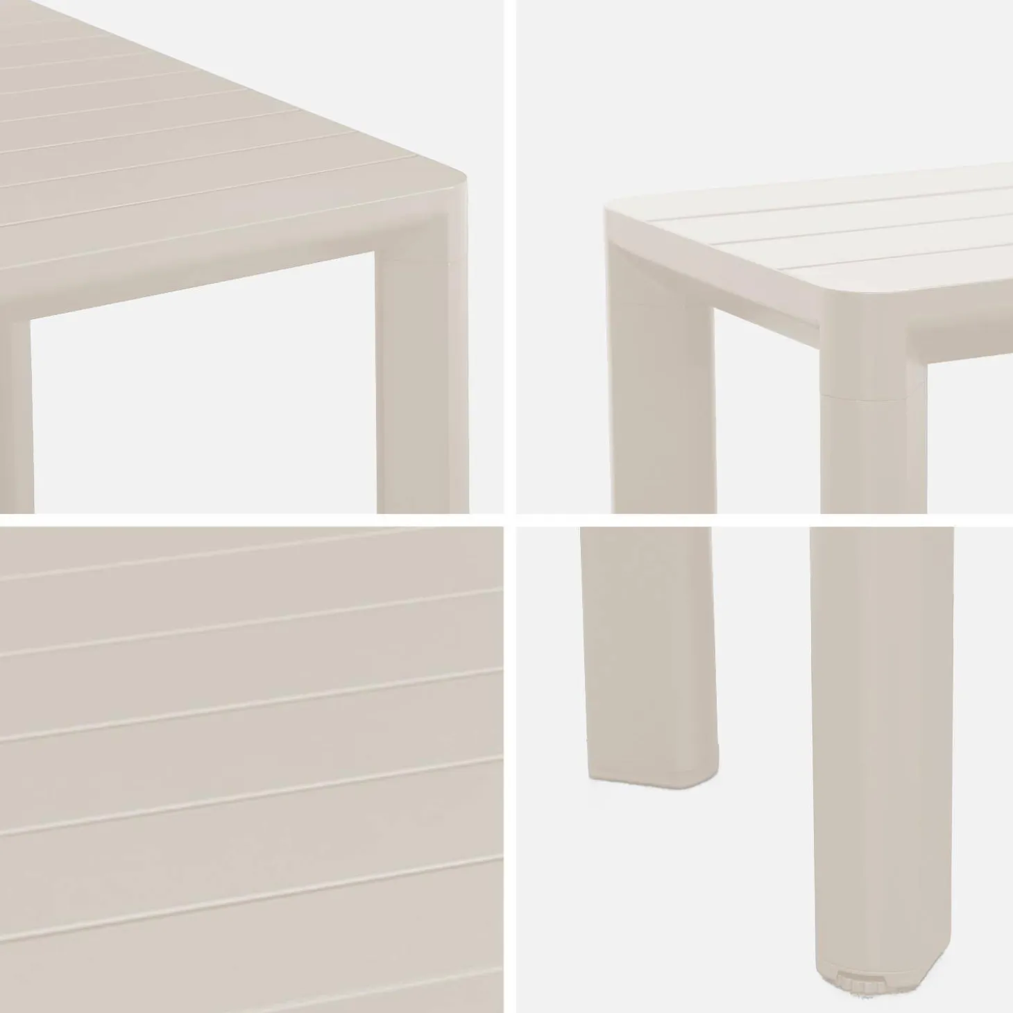 Tuinset van aluminium met 2 banken, 8 plaatsen