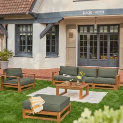 Tuinset van hout voor 5 personen