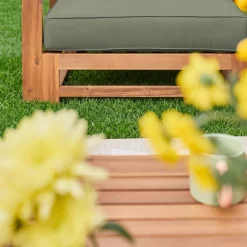 Tuinset van hout voor 5 personen