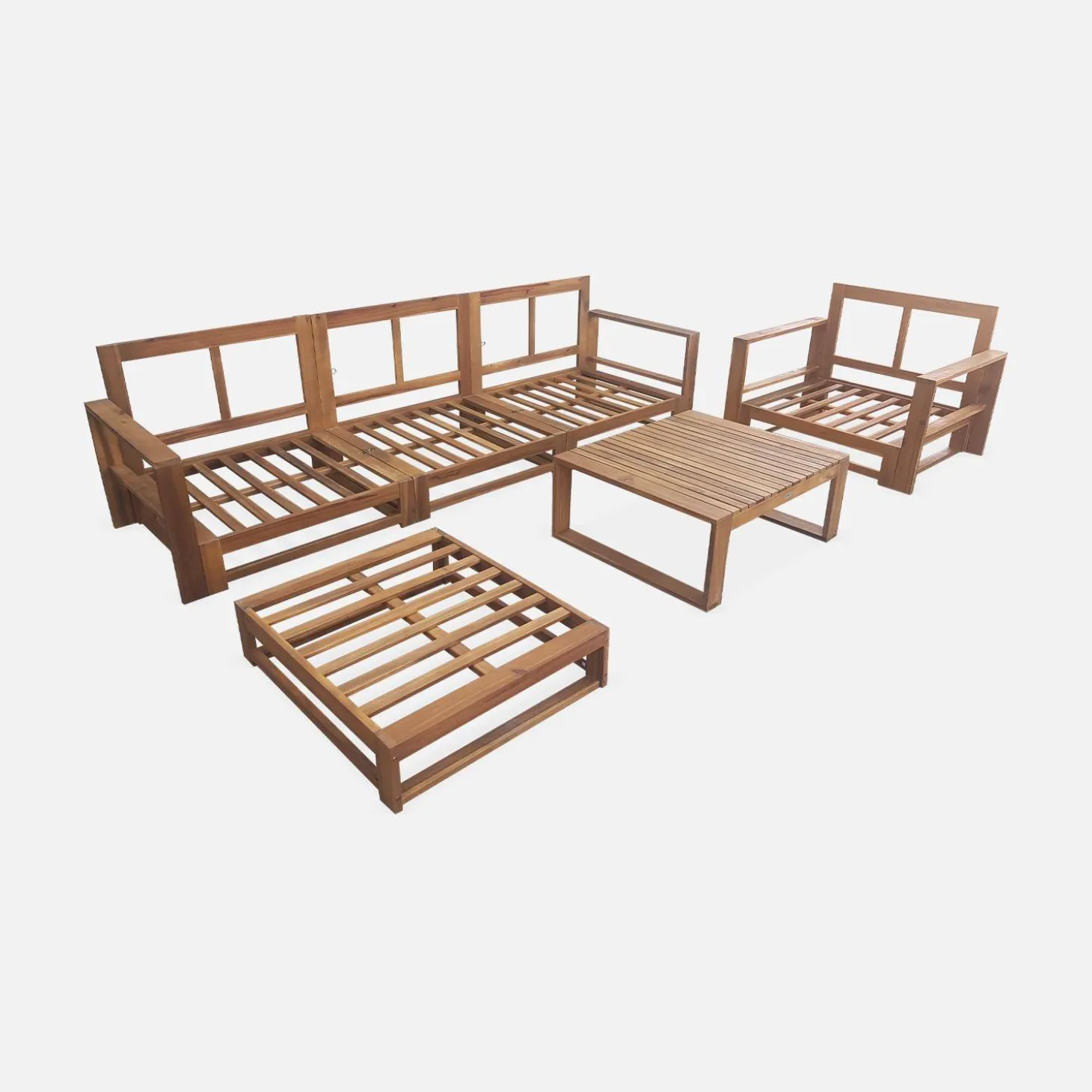 Tuinset van hout voor 5 personen
