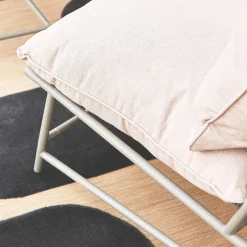 Tuinset van staal en textileen voor 4 personen