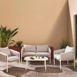 Tuinset voor 4 personen staal