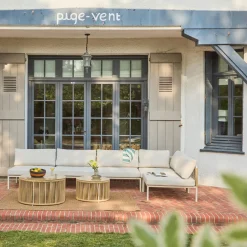 Tuinset 5 zitplaatsen modulair met aluminium en touwen