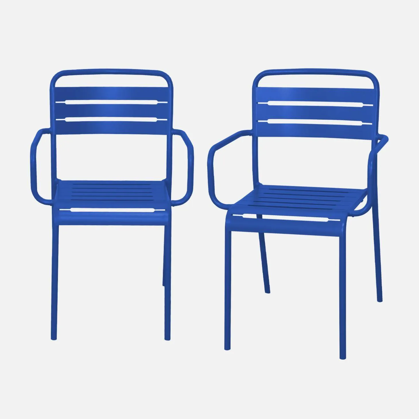Tuinstoelen metaal met armleuning (set van 2)