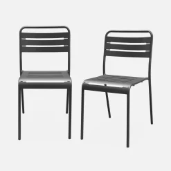 Tuinstoelen metaal (set van 2)
