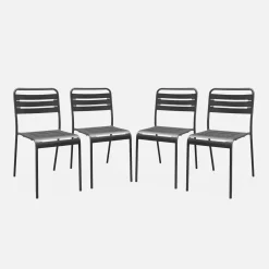 Tuinstoelen metaal (set van 4)