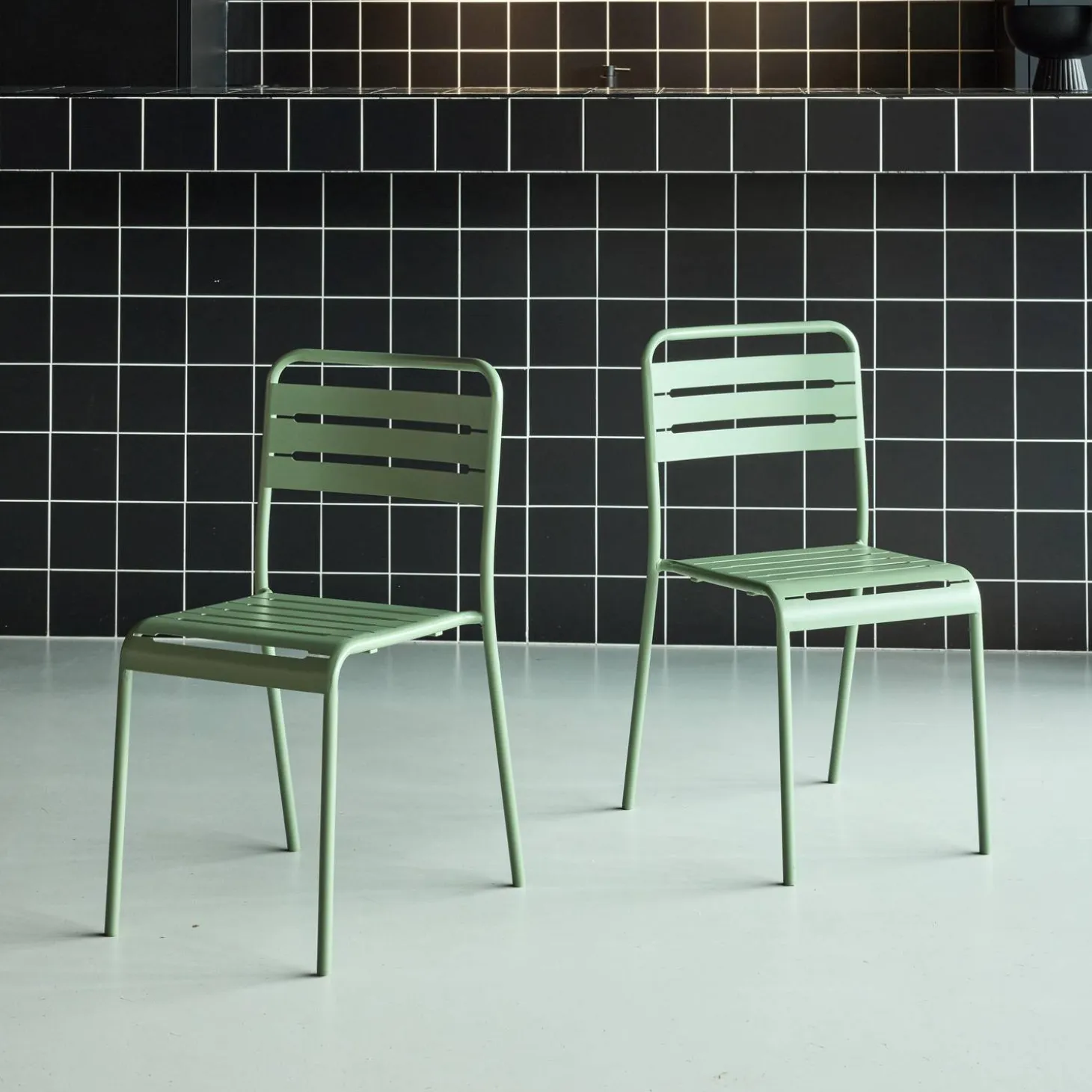 Tuinstoelen metaal (set van 2)
