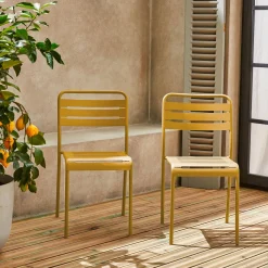 Tuinstoelen metaal (set van 2)