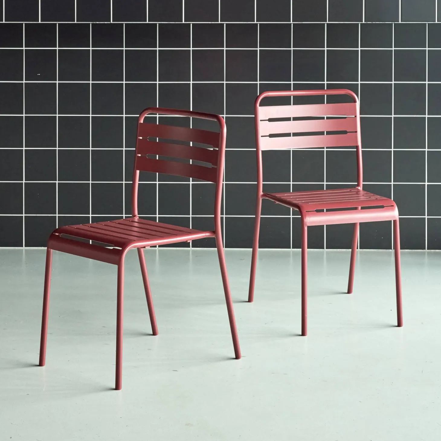 Tuinstoelen metaal (set van 2)