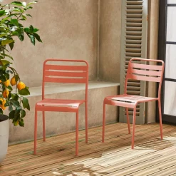Tuinstoelen metaal (set van 2)