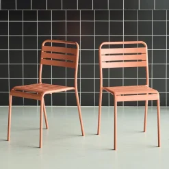 Tuinstoelen metaal (set van 2)