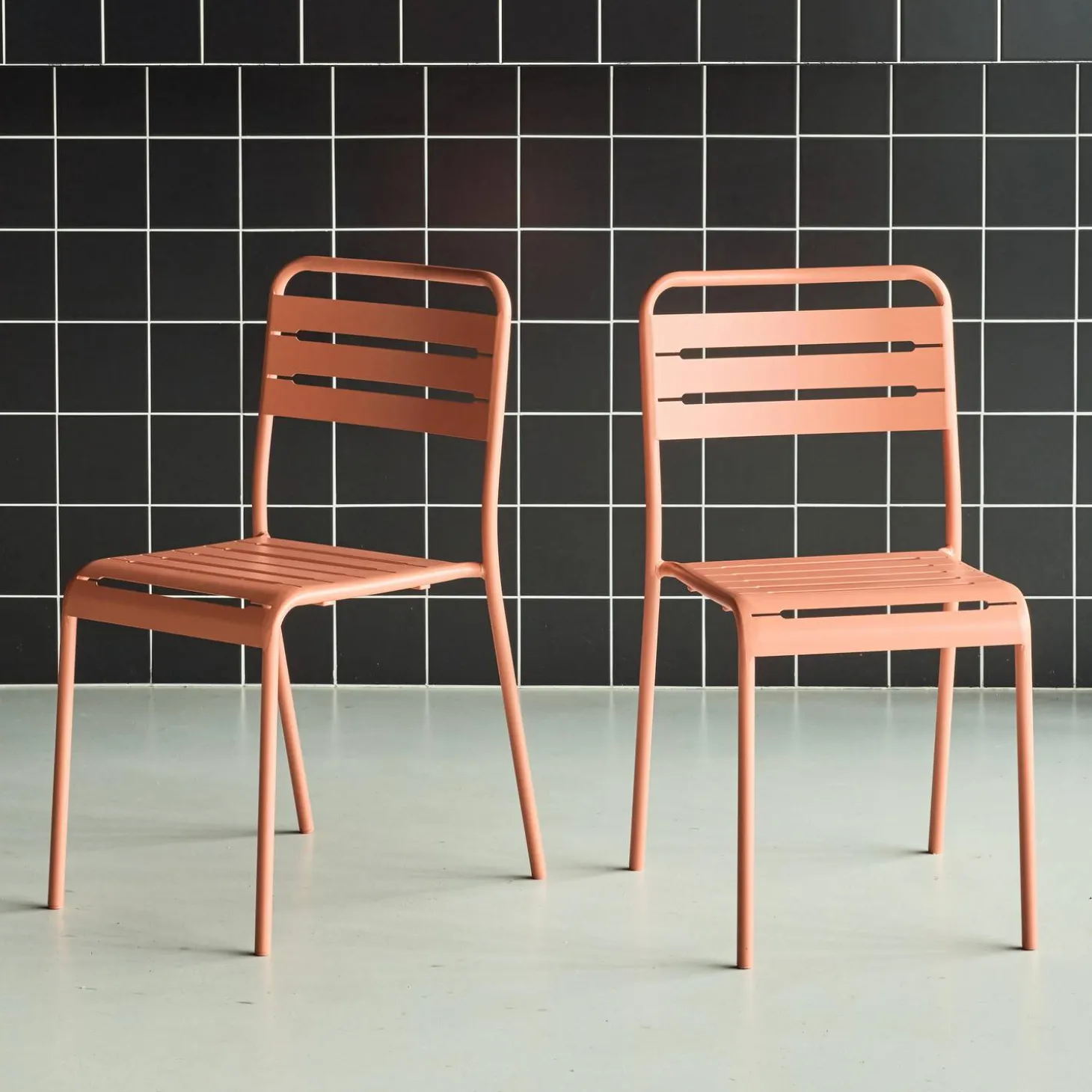 Tuinstoelen metaal (set van 2)
